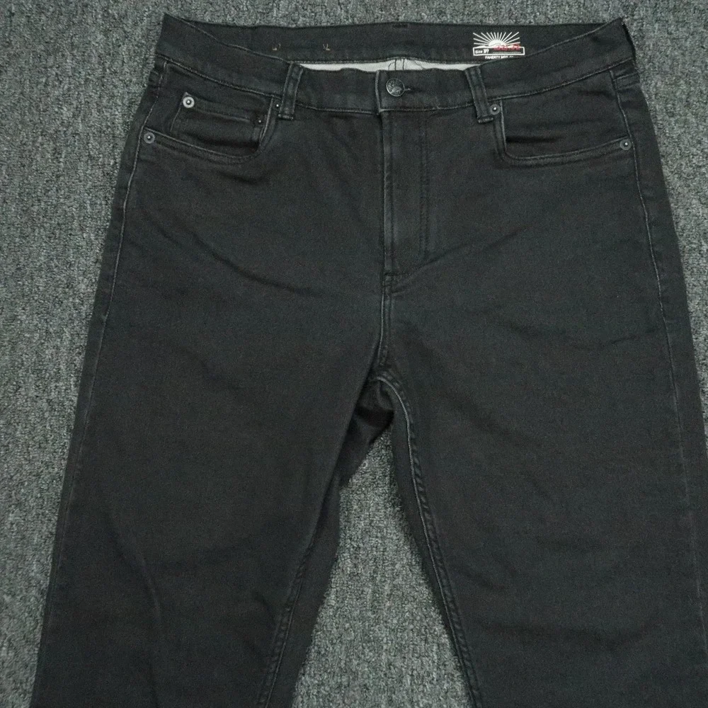 Faherty Pants Mens 32x26‎ Onyx Black Stretch Terry 5 Pocket Straight
